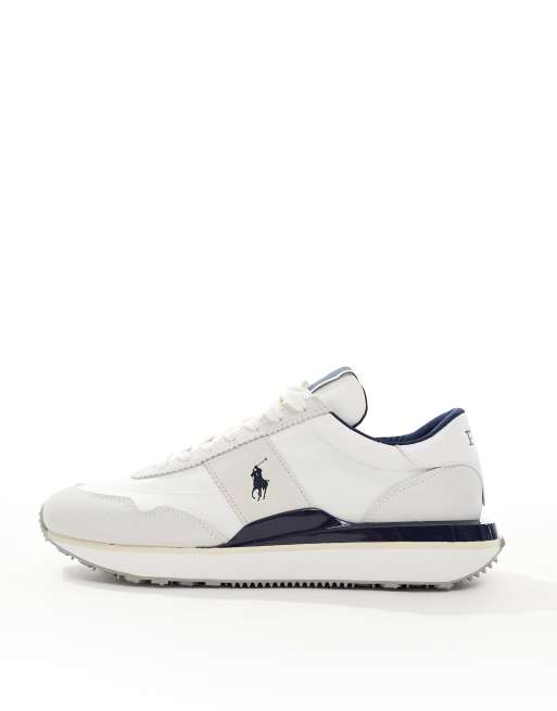Polo Ralph Lauren - Train '89 - Sneakers bianche e blu navy con logo, 2 di 5