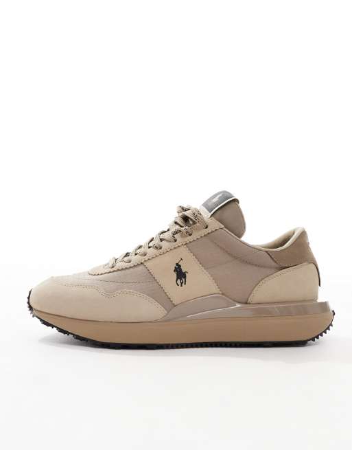 Polo Ralph Lauren - Train '89 - Sneakers color cuoio con logo, 2 di 5