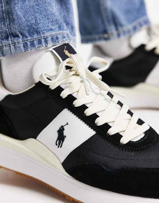 Polo Ralph Lauren Train 89 sneakers in black with pony logo