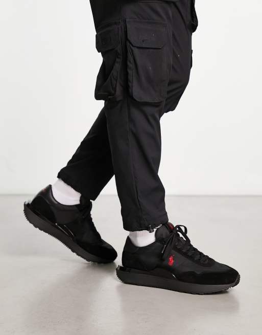 Polo Ralph Lauren Train 89 sneakers in black with pony logo ASOS