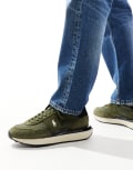 [Polo Ralph Lauren] Polo Ralph Lauren Train '89 sneakers in olive with pony logo-Green 45 Olive