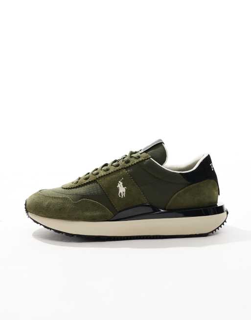 Polo Ralph Lauren Train '89 sneakers in olive with pony logo, 2 of 5