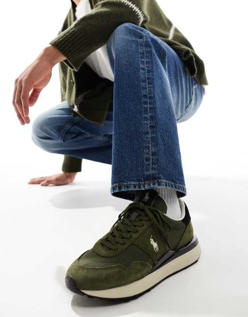 Polo Ralph Lauren Train '89 sneakers in olive with pony logo, 5 of 5