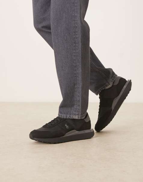 Polo Ralph Lauren - Train '89 - Sneakers nere e grigie con logo del pony - view 1