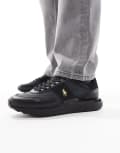 [Polo Ralph Lauren] Polo Ralph Lauren Train 89 sneakers with gold polo logo in black 43 Black / gold