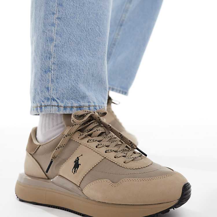 Polo Ralph Lauren Train 89 sneakers with logo in tan | ASOS Polo Ralph Lauren Train 89 sneakers with logo in tan | ASOS