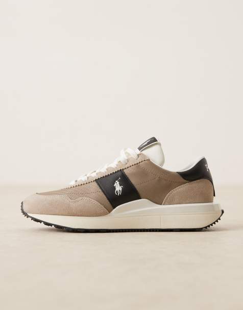 Polo Ralph Lauren Train 89 sneakers with polo logo in beige - view 1
