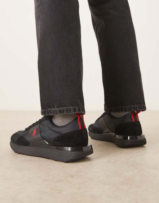 Polo Ralph Lauren - Train '89 - Sorte sneakers med røde detaljer, 3 af 5