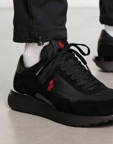 Polo Ralph Lauren Train 89 trainer in black with pony logo - view 2