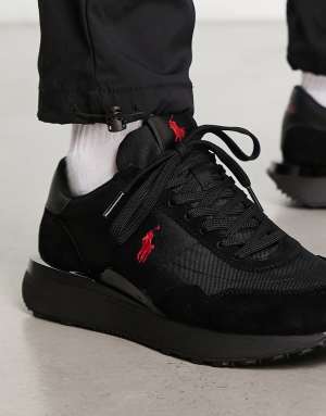 Polo Ralph Lauren Train 89 trainer in black with pony logo
