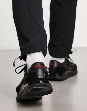 Polo Ralph Lauren Train 89 trainer in black with pony logo