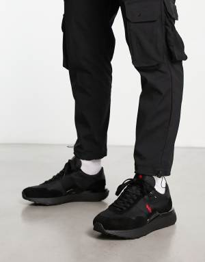 Polo Ralph Lauren Train 89 trainer in black with pony logo