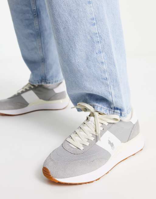 Polo Ralph Lauren train '89 trainers in grey with pony logo | ASOS