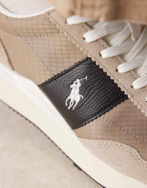 Polo Ralph Lauren Train 89 with polo logo in beige, 5 of 5