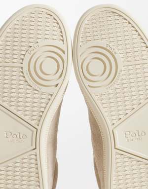 Polo Ralph Lauren trainers in beige and navy