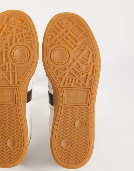 Polo Ralph Lauren trainers in cream, 3 of 5