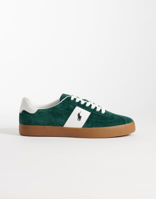 Polo Ralph Lauren Men's White Trainers In Green And