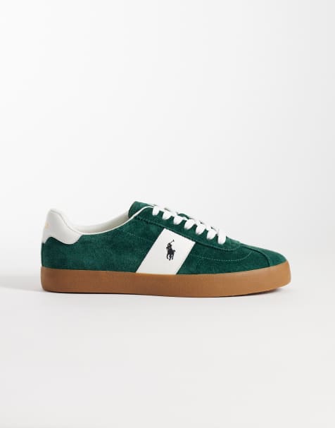 Polo Ralph Lauren trainers in green and white - view 1