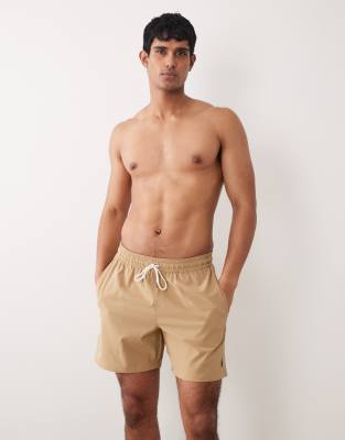 Polo - Traveler - Badehose in hellen Kaffeebraun-Brown Brown M