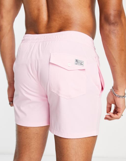 Mens pink ralph lauren swim shorts sale