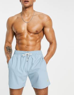 Polo Ralph Lauren Traveler Mid-length Recycled Swim Shorts In Blue