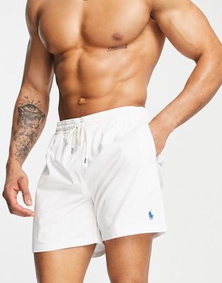 Polo Ralph Lauren Traveler icon logo swim shorts in white
