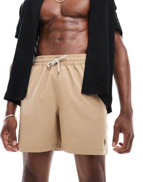 Polo Ralph Lauren - Traveler Icon - Pantaloncini da bagno kaki beige con logo - view 1