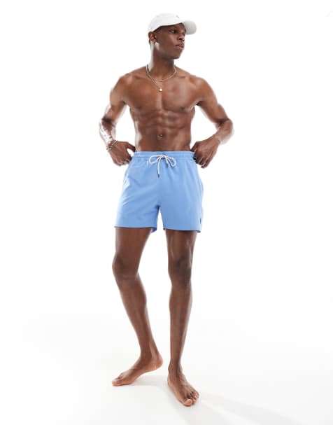 Polo Ralph Lauren - Traveler Icon - Pantaloncini da bagno slim taglio medio blu medio con logo - view 1