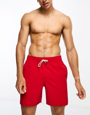 Polo Ralph Lauren Traveler mid swim shorts  in red