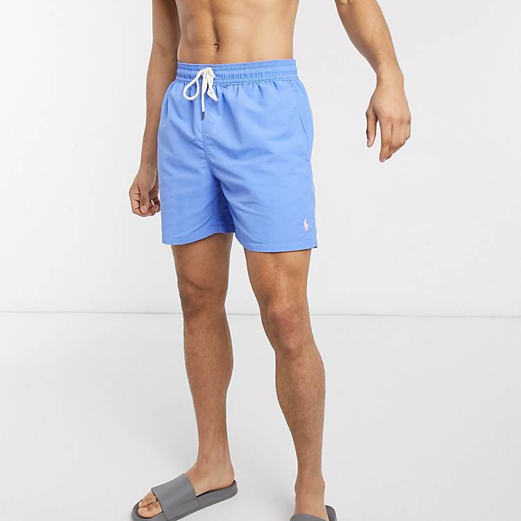 Polo Ralph Lauren Traveler player logo nylon swim shorts in harbor island  blue