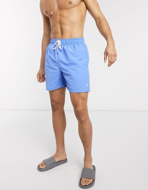 Polo Ralph Lauren Traveler player logo nylon swim shorts in harbor island  blue