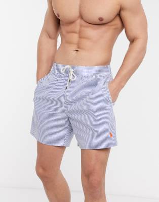 short de bain ralph lauren blanc