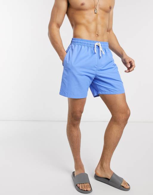 Polo Ralph Lauren Traveler player logo swim shorts in light blue