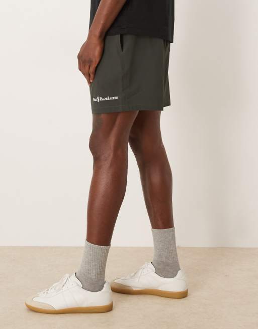 Polo Ralph Lauren Traveler script player logo swim shorts in charcoal, 3 of 5