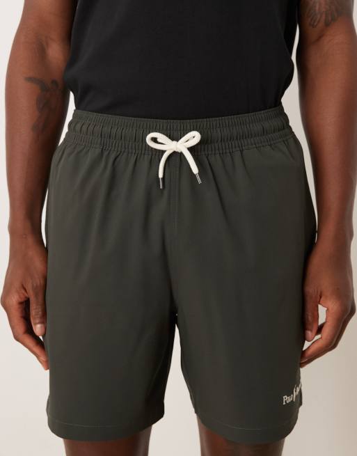 Polo Ralph Lauren Traveler script player logo swim shorts in charcoal, 5 of 5