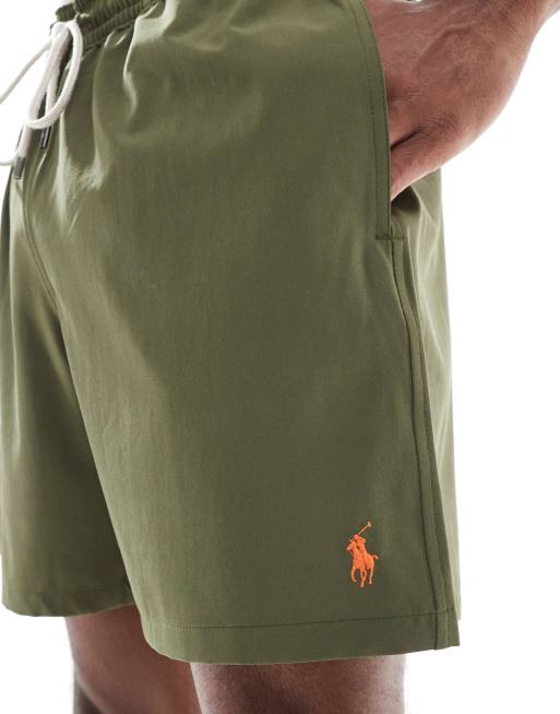Polo Ralph Lauren - Traveler - Short de bain à logo - Vert olive, 3 de 4