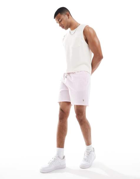 Polo Ralph Lauren - Traveler - Short de bain coupe classique en crépon rayé avec logo emblématique - Rose - view 1