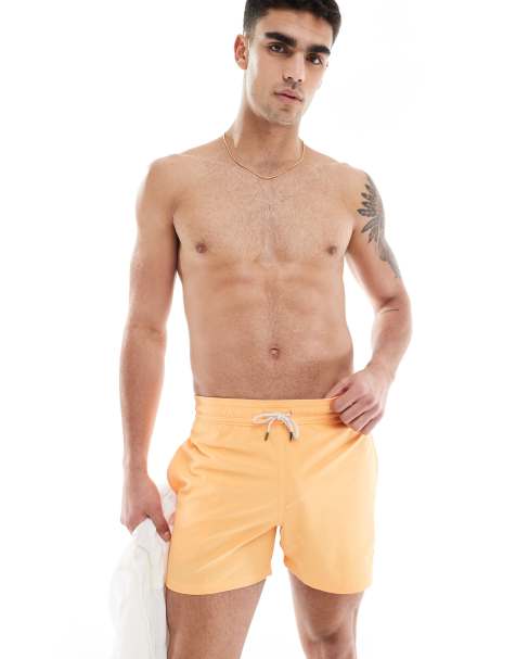 Polo Ralph Lauren - Traveler - Slim-fit halflange zwemshort met iconisch logo in oranje met wassing - view 1