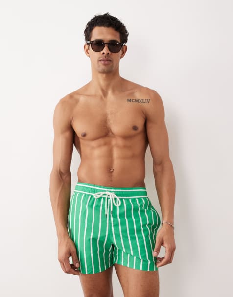 Polo Ralph Lauren Traveler striped swim trunk in green - view 1