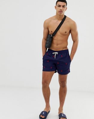 ralph lauren navy swim shorts
