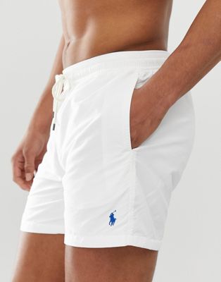 white polo swim shorts