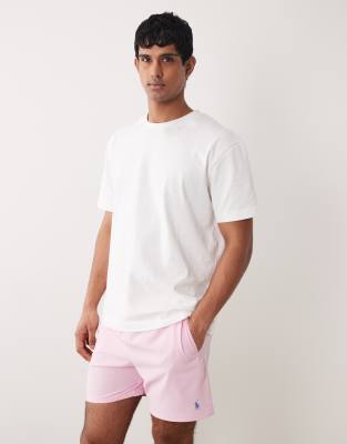 Polo Ralph Lauren Men's Navy Traveler Swim Trunk In Carmel Pink