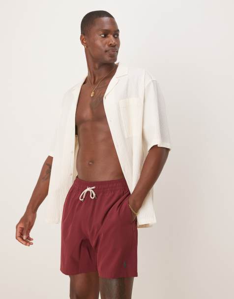 Polo Ralph Lauren - Traveler - Zwemshort met iconisch logo in bordeauxrood - view 1