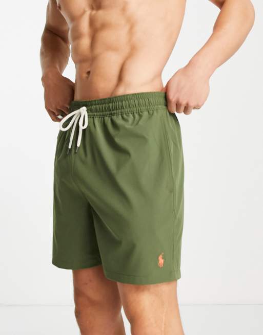 Polo Ralph Lauren - Traveler - Zwemshort met icoonlogo in olijfgroen