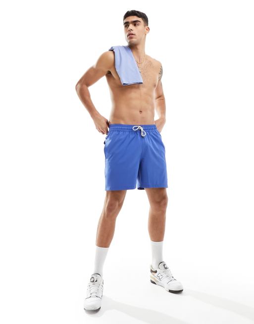 Polo Ralph Lauren Traveller icon logo swim shorts in light blue