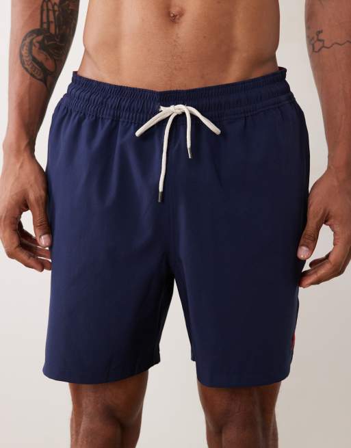 Polo Ralph Lauren - Traveller - Marineblå badeshorts i klassisk pasform, 4 af 4