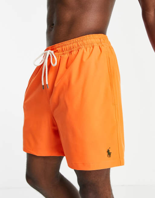 Orange ralph lauren sales swim shorts