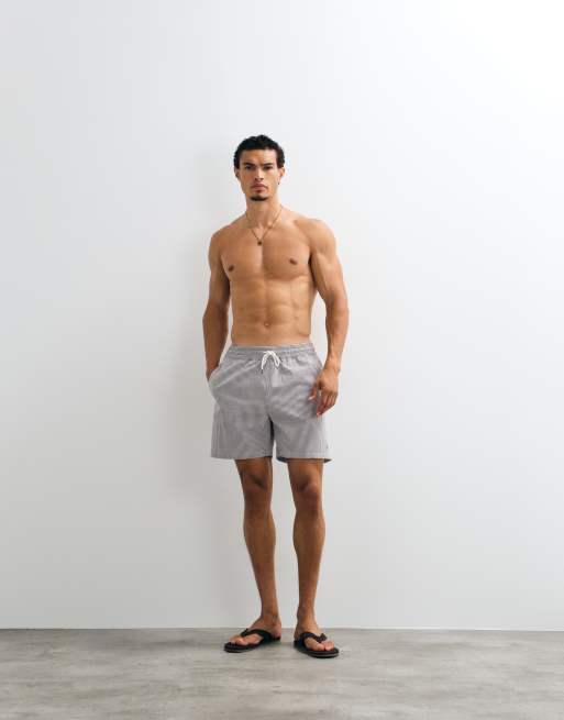 Polo Ralph Lauren - Traveller - Short de bain en crépon rayé - Marron, 3 de 4