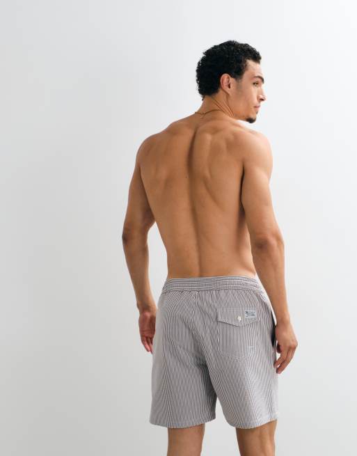 Polo Ralph Lauren - Traveller - Short de bain en crépon rayé - Marron, 4 de 4