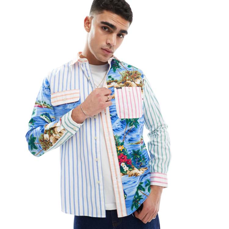 Polo Ralph Lauren tropical patchwork print oxford shirt classic